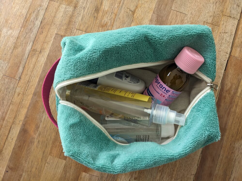 Trousse de toilette éponge vert emeraude – Image 3
