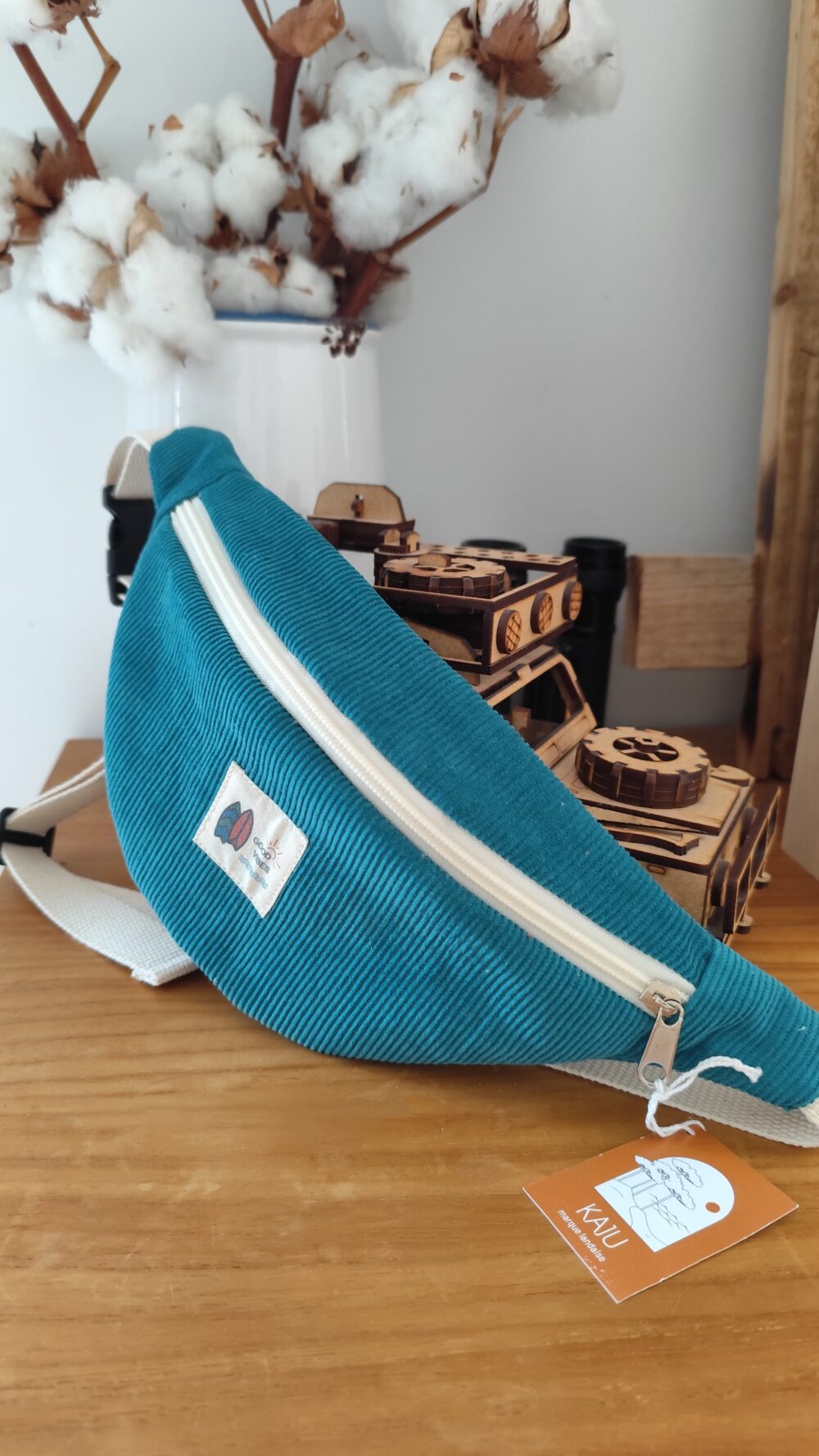 Banane junior colorblock bleu pétrole