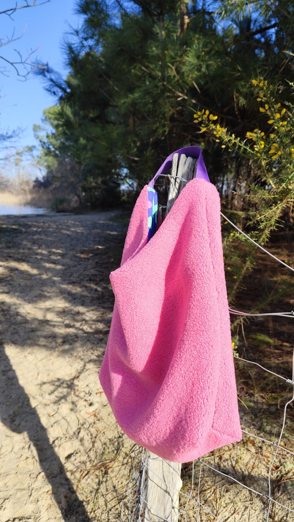 Sac sherpa fourre-tout rose – Image 2