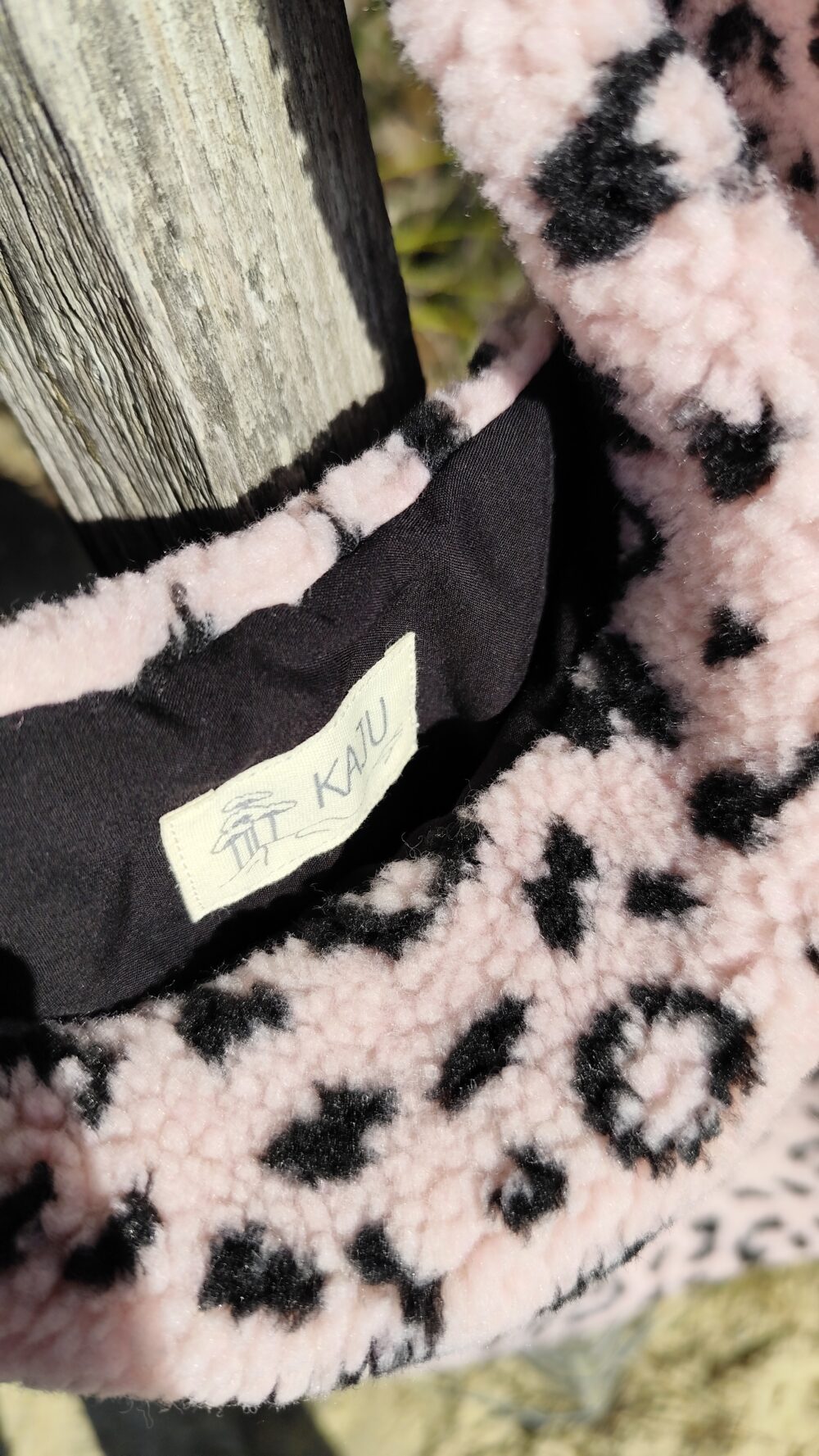 Sac sherpa fourre-tout léopard rose clair – Image 2