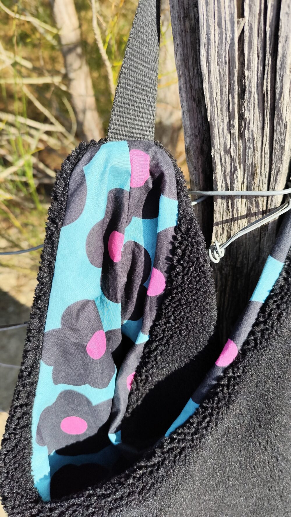 Sac sherpa fourre-tout noir – Image 2